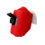 京京定制适用红钢纸电焊面罩头戴式焊帽焊接焊工专用安全帽全脸防护 面罩配黄帽送2片透明2片9号镜片