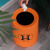 普利赛拉 双层拉极桶带内筒圆形客房通用桶客厅浴室简约垃圾篓 中号橙色