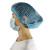 一次性帽子防尘透气美容院头套工厂车间女发网无纺布网帽厨师条帽 蓝色21寸双筋2000只