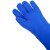 耐低温防冻手套液氮喷溅防护干冰LNG二氧化碳灭火器棉防寒实验室 58cm蓝色液氮防冻手套 均码