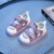 迪士尼小孩子穿的2024夏季新款儿童凉鞋软底小童鞋魔术贴防滑男女童网布 白色 23码内长14.5厘米
