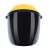 适用点焊面罩 焊工电焊面罩面具PC头戴式防护烤脸隔热轻便简易防打眼 黄顶灰屏