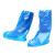 一次性鞋套防水雨天加厚长高筒养殖靴套防滑户外漂流耐磨塑料脚 (透明)橡筋款50只 皮筋上拉固定 均码