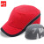 者也（ZYE）透气轻型运动防碰撞网格工作帽防砸安全防护帽 车间工作帽内胆式帽子 半网流线 红色