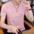 冰丝短袖t恤男士2024夏季新款韩版潮流体恤青年修身夏天上衣服男 F022粉色 M