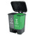 中典 YJ-B046新国标脚踏分类双格垃圾桶商用 灰绿色60L