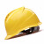 鸣固 ABS材质工地工程工业建筑使用安全帽防砸抗冲击安全帽 欧式H型透气款 黄色