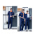 苏识SSLB025 双层工作服套装 面料舒适柔软魅力工装 井蓝橘红领XL