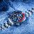 精工（SEIKO） 手表PROSPEX潜水系列鲍鱼壳200米防水夜光男士钢带机械男表 礼物 鲍鱼壳蓝红盘SRPE99K1