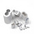 海斯迪克 HKCL-230 八字铝套 钢丝绳配件 椭圆双孔铝扣卡扣  M12（20个） 铝夹头 