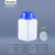 化科 实验室用加厚塑料瓶子方瓶 固体液体大口带内盖粉末分装 化工试剂瓶 大口方瓶500ml乳白色配内盖12个