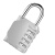 聚远（JUYUAN）密码挂锁【银色】户外防水防锈门锁行李箱密码锁 5个