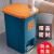 垃圾桶带盖厕所卫生间厨房客厅脚踏式大容量ins风轻奢卫生桶 象牙白10L+40只垃圾袋