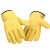者也（ZYE）羊皮电焊工手套柔软皮司机手套机械工地搬运耐磨耐用劳保手套隔热防烫焊接手套（2双起订） 黄色