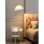 一世一屋现代简约卧室床头柜一体落地灯客厅沙发旁带抽屉置物架立式灯 单层款 + 储物格 单色暖光