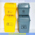 医院用加厚塑料摇盖式垃圾桶医疗有害废物大容量警示桌面收纳筐 5L黄摇盖桶+100个黄手提袋