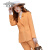 法帝旗品牌西装套装女2024新款职业装女士时尚长袖修身西服外套 橙色西装 S