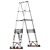 镁多力 伸缩梯子人字梯多功能升降梯铝合金加厚折叠梯工程楼梯（防滑款）3.5米