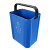 益美得 FH-1247 分类垃圾桶带提手压圈小号办公室酒店客房桶 15L蓝色（可回收物）