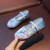 迪士尼（Disney）透气新潮小童新款大童女童绣花鞋儿童布鞋老北京汉服鞋子舞蹈演出 蓝色 34码/内长21.3cm