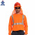 安大叔 E804 反光T恤建筑交通户外吸湿排汗警示服圆领polo衫 荧光橙 XL码 1件装