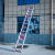 水共王俞 铝合金伸缩梯直梯子加厚单侧梯单面梯折叠一字工程楼梯 非标4米2个厚