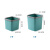 斯威诺 N-3893 桌面压圈方形垃圾桶 办公室小纸篓 大号深蓝