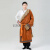 识刻藏族演出服装冬季传统藏袍男士民族风加厚西藏旅游写真摄影服 棕色+腰带+上衣+裤子 M