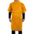 HKNA牛皮电焊防护服焊工工作服防烫阻燃耐高温氩弧焊整皮焊接围裙 桔色整皮围裙7090 XL