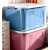 加厚大号收纳箱家用塑料衣服整理玩具盒子储物筐搬家周转箱 二个装【大150#】灰色 带滑轮【升级加厚款】