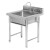 稳斯坦 W5557 商用不锈钢水池 厨房水槽洗碗洗菜盆带支架存储池 加厚100*50*80双槽