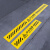 PVC警示地贴 加强版高粘地贴 斜线长条地面用警示标识 红色小心玻璃50*10cm两张