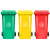 卫洋  WYT002 红色120L环卫垃圾桶物业小区公用室外环保分类塑料带盖医疗户外