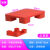 塑料防潮板仓库垫板超市地堆板可拼接垫仓板物流地堆卡板塑料托盘 60*40*12cm平板四脚垫板红色