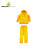 代尔塔 分体雨衣407003 涤纶PVC套装款 雨衣雨裤 黄色 XXL 1件