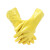 胜丽PVC浸塑手套劳保耐磨耐弱酸碱工业防护208黄色均码10副装
