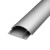 赫思迪格 JG-1305 铝合金线槽板 弧形地线槽 半圆金属穿线板电线网线布线槽 5号(1米)