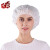 世霸 SHIBA 一次性食品帽防尘透气餐饮厨师头套男女款 加厚无纺布帽50只 白色