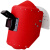 红钢纸电焊面罩焊工专用全脸防护安全帽式焊接面罩隔热耐高温焊帽 面罩（铁窗翻盖）送2白2黑片 送安全帽卡槽