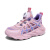 安崉男童鞋子2024夏季新款网面透气软底休闲鞋运动鞋中大童鞋 粉紫 32尺码