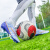KUNYC罗世界杯cr7刺客15足球鞋男女儿童学生耐用钉青年钉防滑训练鞋 白紫长丁 34