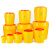 【圆形5L】黄色塑料垃圾桶圆形一次性 医疗利器盒 锐器桶