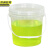 京洲实邦 8L半透明方桶 塑料外卖打包装桶果酱桶JZSB-9149