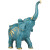 吉善缘《富足吉祥》全铜大象摆件 吸水象办公室客厅家居装饰品开业礼品 大号鼻子朝上（蓝色）