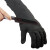 玻璃厂专用5级防割护臂 黑色包钢丝护腕长手套防刀割袖套安防劳保 30厘米HPPE防割贴牛皮手套