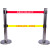 安全护栏杆警戒线排队柱1米警示带式不锈钢伸缩围栏5米双层隔离带 P61-加重铁皮底座单层2米1根约6