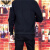 AEXP阿玛EA7XP尼旗下春秋季男士立领休闲运动套装修身百搭时尚两件套 秋款黑色纽扣套装 M 建议90-100斤