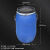 200Ll铁箍抱箍法兰桶30L密封周转塑料桶50L大口径圆桶塑胶化工桶定制 200L加厚法兰桶