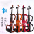 SWAN蓝牙电声小提琴演奏级考级舞台专用静音电子提琴定制款 半框酒红色
