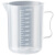 量杯带刻度耐高温精准刻度食品级量杯厨房用塑料量筒烧杯刻度杯 500ml加厚带盖款